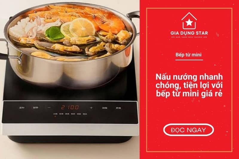 Bếp từ mini giá rẻ và 5 lưu ý giúp nấu nướng tiện lợi