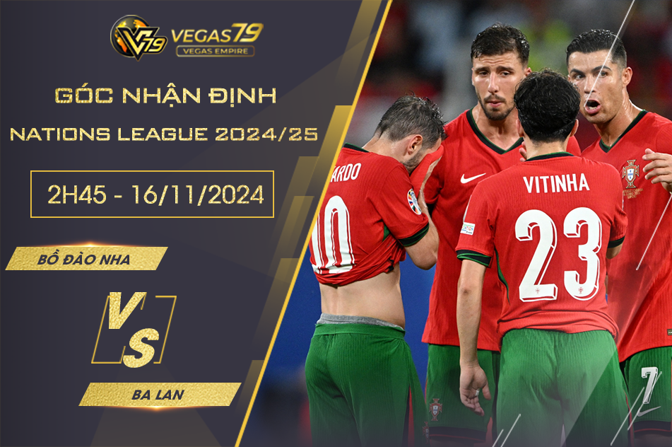 Soi kèo Bồ Đào Nha vs Ba Lan, 2h45 ngày 16/11 - Nations League