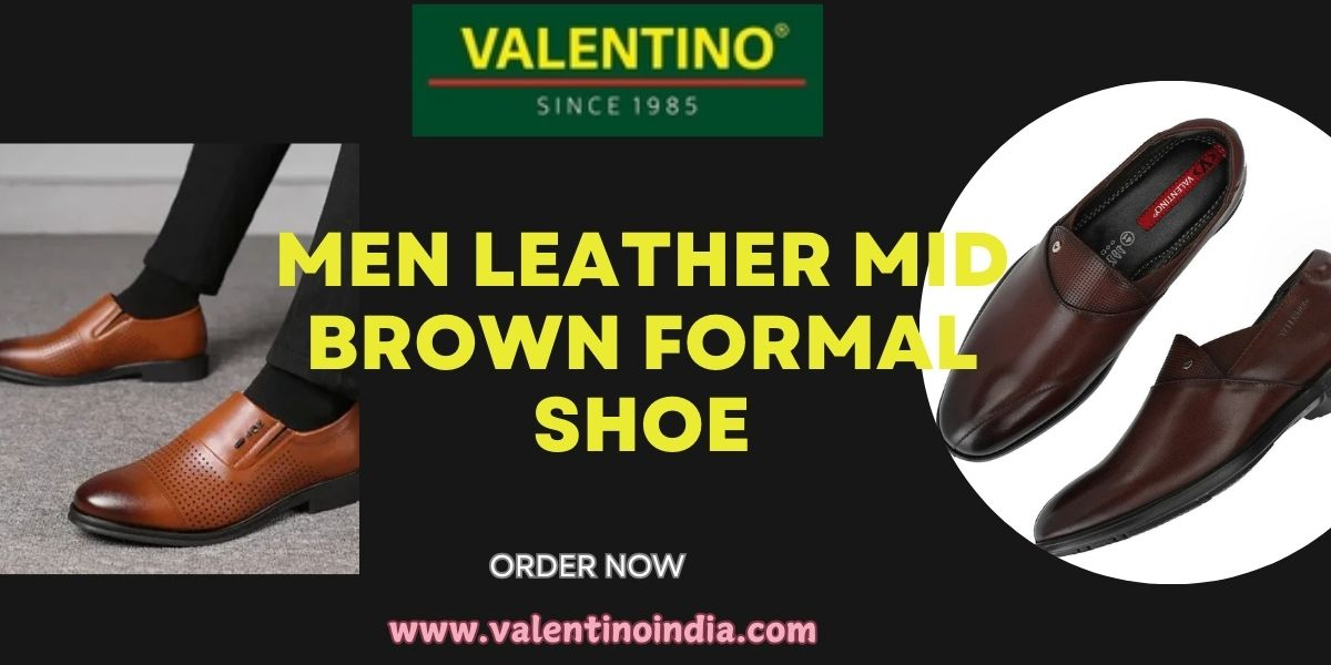 Comfortable Mid-Brown Leather Formal Shoes - Perfect Fit