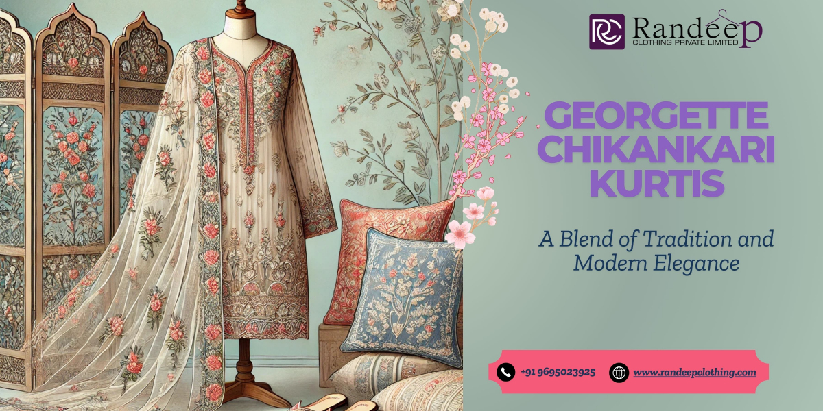 Georgette Chikankari Kurtis: A Blend of Tradition and Modern Elegance