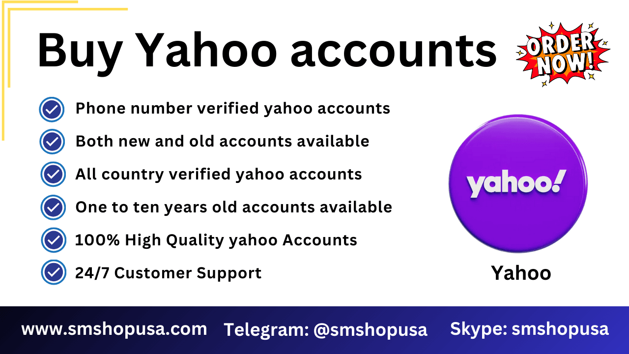 Buy Yahoo Accounts - 100% Premium Quality & Phone Verified