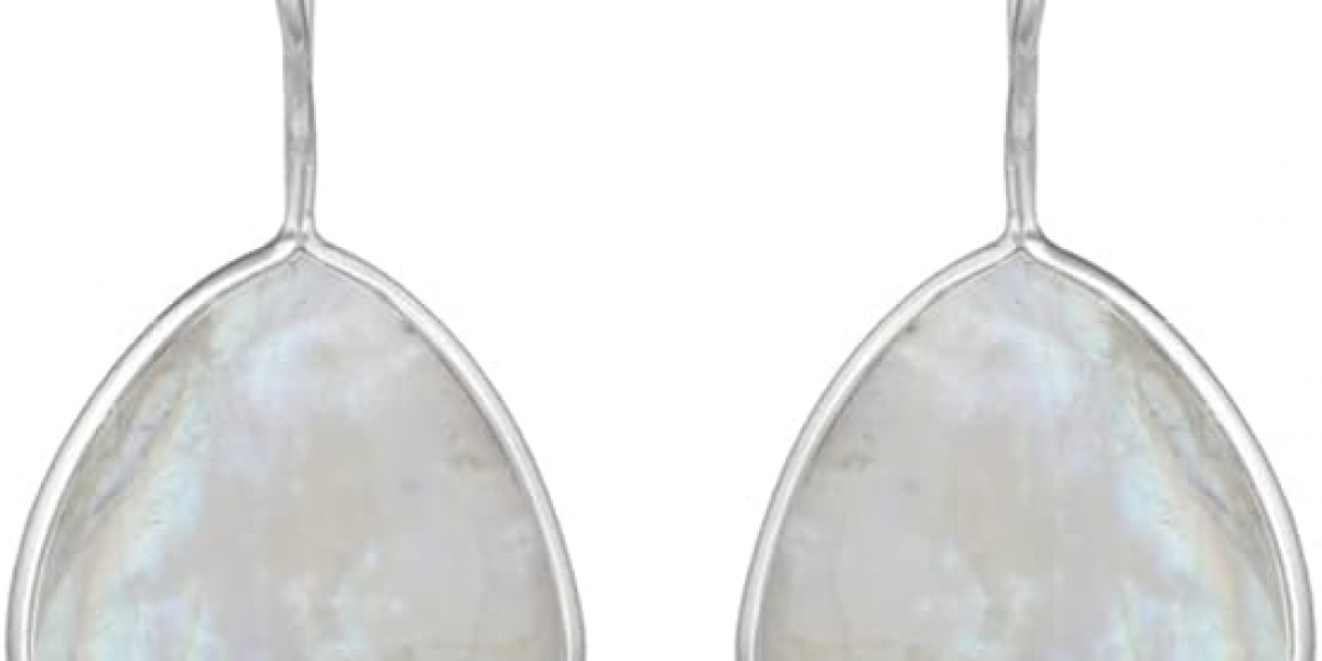 15mm Rainbow Moonstone Teardrop Dangle Earrings: The Ultimate Statement Piece